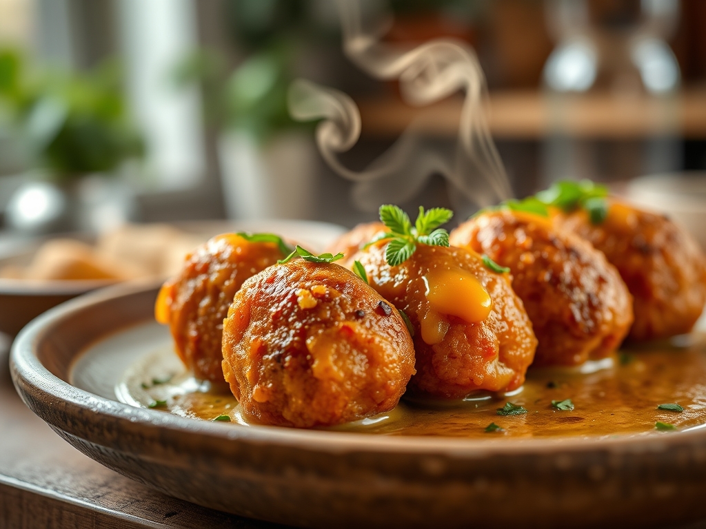 Albóndigas con salsa de curry
