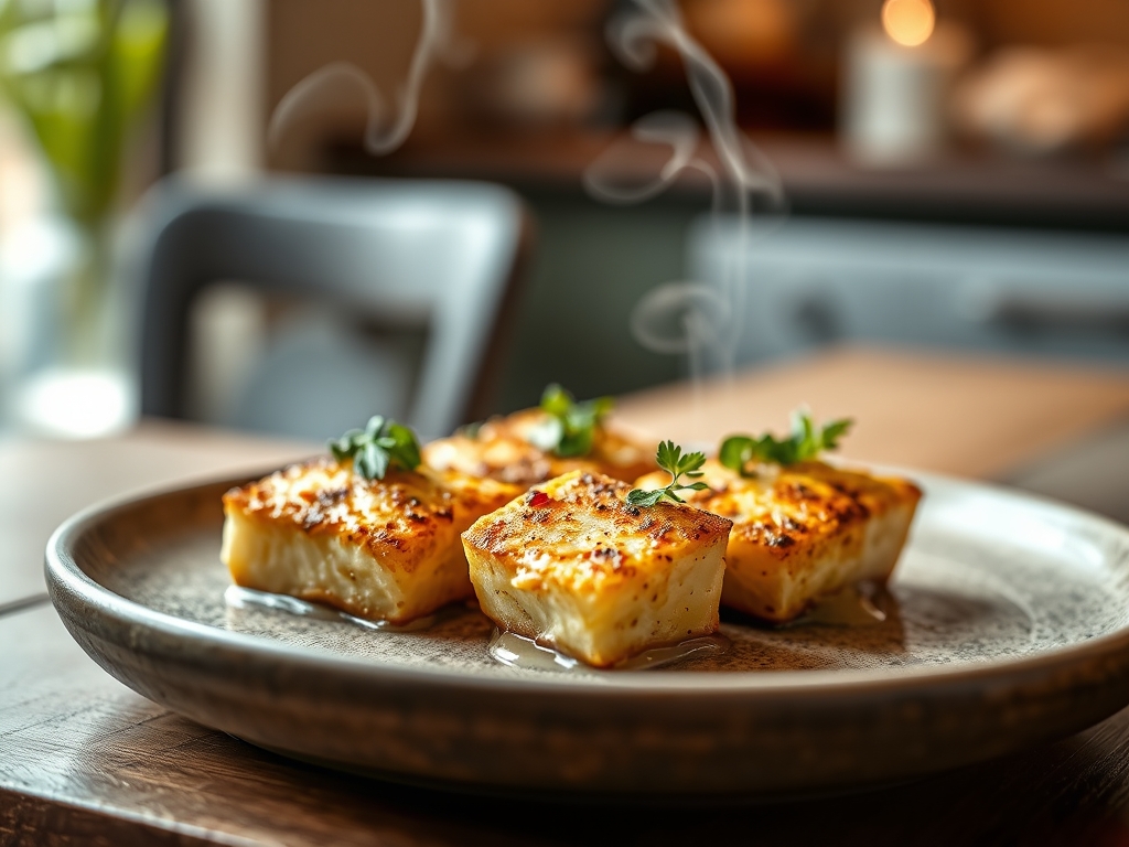 Brochetas de queso halloumi