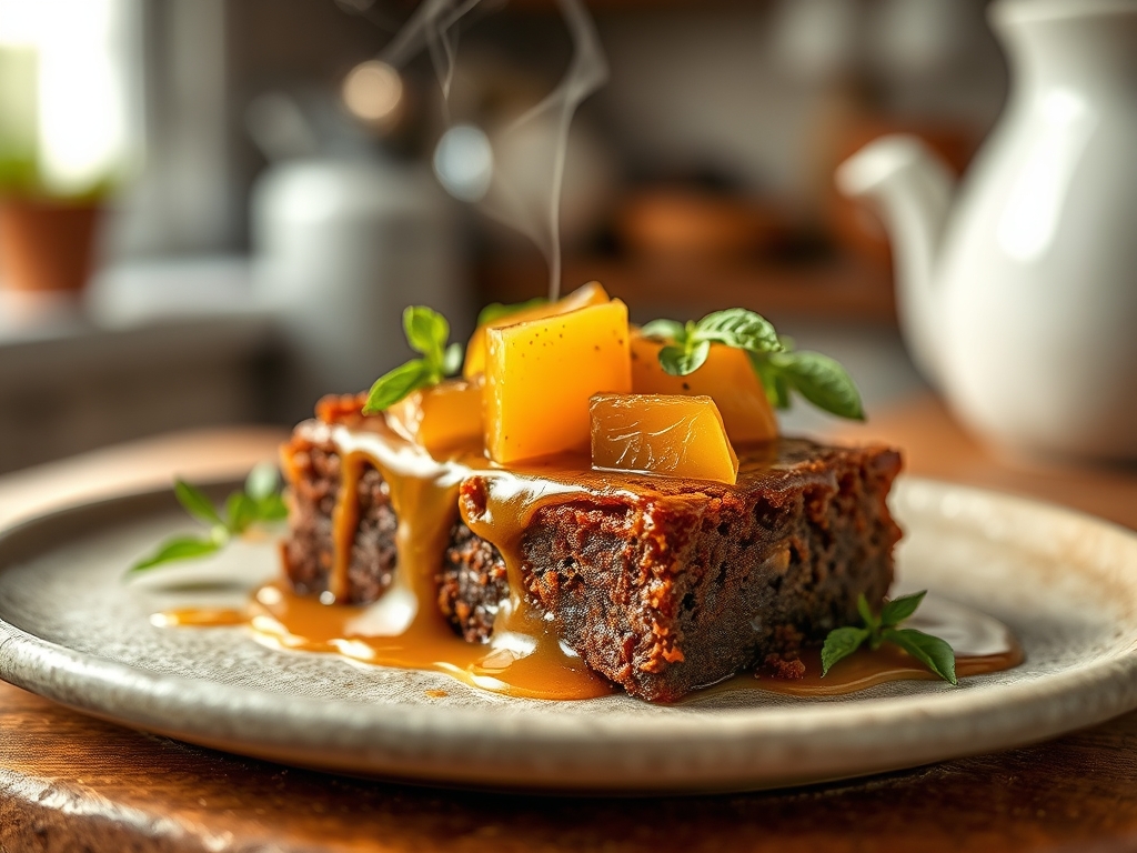 Brownie con caramelo salado