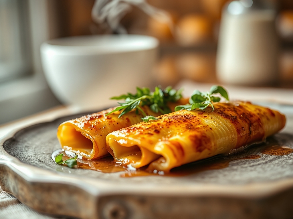 Canelones de confit de pato