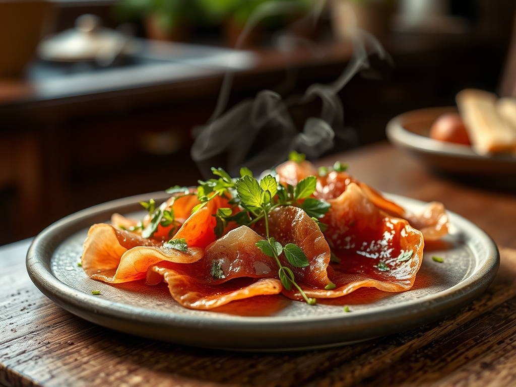 Carpaccio de buey con trufa