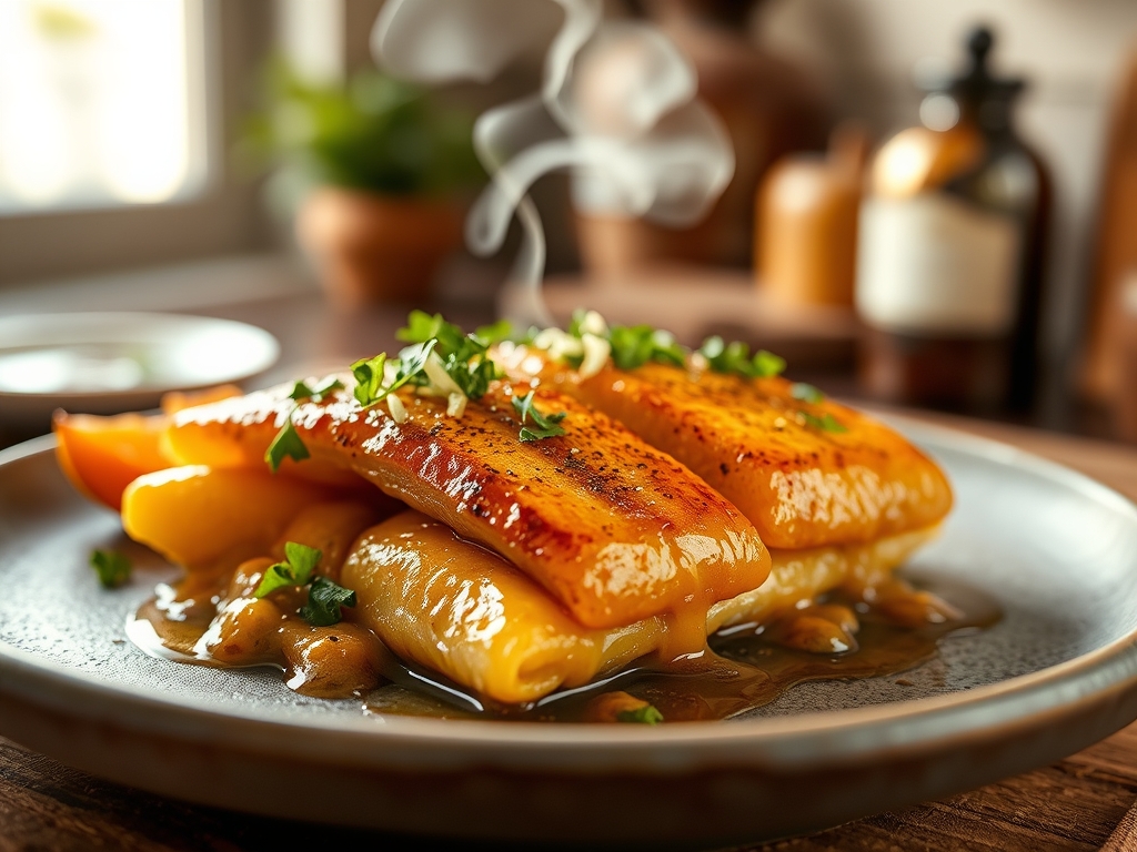 Costillas con glaseado de miel