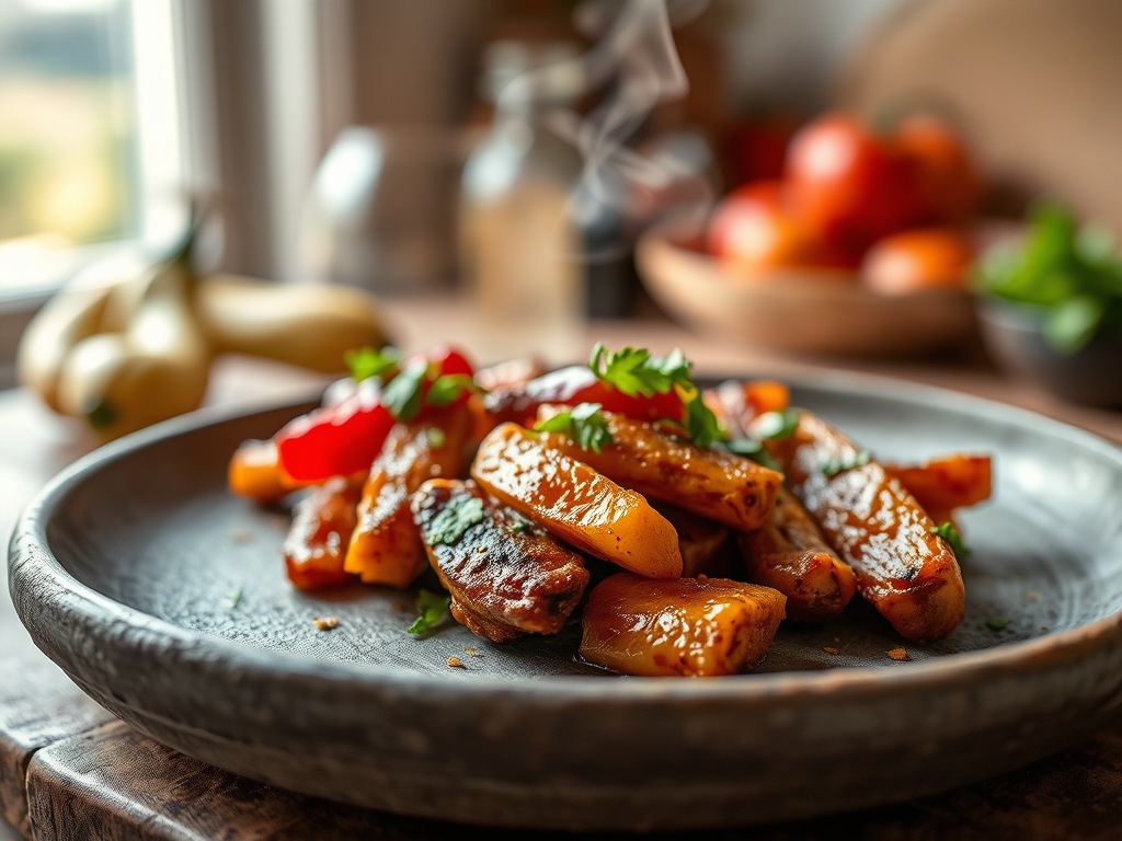 Fajitas de ternera y pimientos