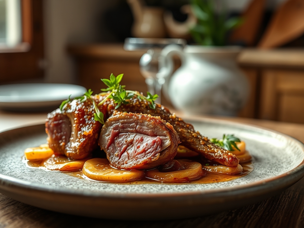 Lomo al horno con mostaza