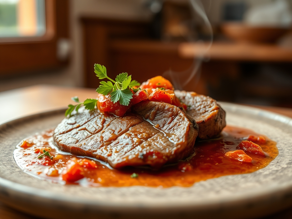 Lomo con salsa de pimienta