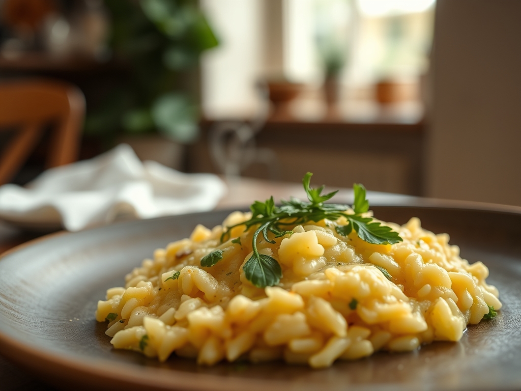 Risotto de espárragos y limón