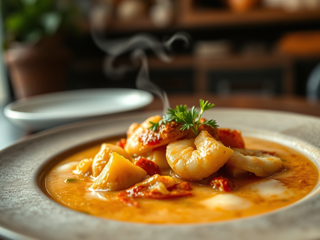 Sopa de pescado y marisco