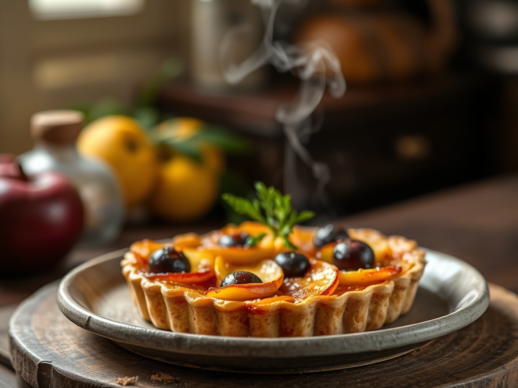 Tarta de moras y manzana